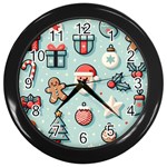 Christmas Decoration Angel Wall Clock (Black)