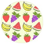 Fruits Pattern Background Food Round Trivet