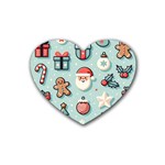 Christmas Decoration Angel Rubber Heart Coaster (4 pack)
