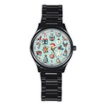 Christmas Decoration Angel Stainless Steel Round Watch