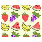 Fruits Pattern Background Food Premium Plush Fleece Blanket (Medium)