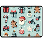 Christmas Decoration Angel Two Sides Fleece Blanket (Large)