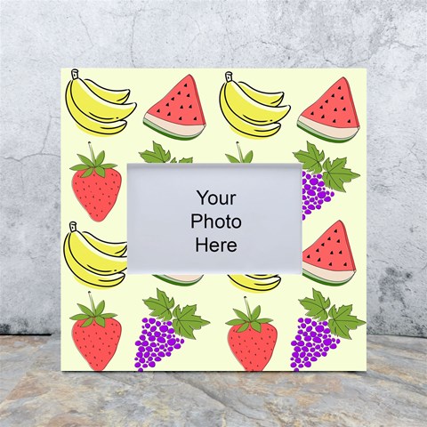 Fruits Pattern Background Food White Box Photo Frame 4  x 6  from ArtsNow.com Front