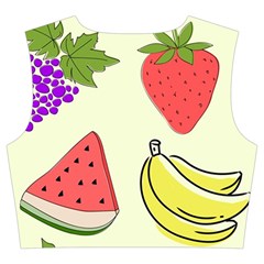 Fruits Pattern Background Food Trumpet Sleeve Cropped Top from ArtsNow.com Back