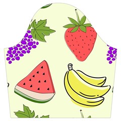 Fruits Pattern Background Food Trumpet Sleeve Cropped Top from ArtsNow.com Sleeve Left