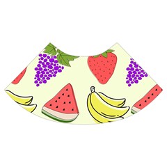 Fruits Pattern Background Food Trumpet Sleeve Cropped Top from ArtsNow.com Cuff Right