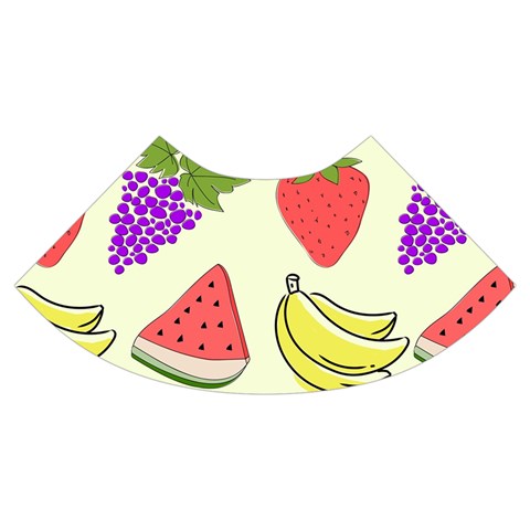 Fruits Pattern Background Food Trumpet Sleeve Cropped Top from ArtsNow.com Cuff Left