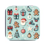 Christmas Decoration Angel Square Metal Box (Black)