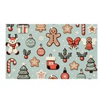 Christmas Cartoon Pattern Banner and Sign 5  x 3 