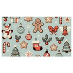 Christmas Cartoon Pattern Banner and Sign 7  x 4 