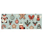Christmas Cartoon Pattern Banner and Sign 8  x 3 