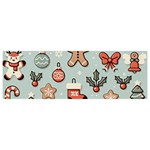Christmas Cartoon Pattern Banner and Sign 9  x 3 