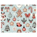 Christmas Cartoon Pattern Premium Plush Fleece Blanket (Medium)