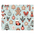 Christmas Cartoon Pattern Premium Plush Fleece Blanket (Large)