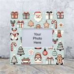 Christmas Cartoon Pattern White Box Photo Frame 4  x 6 