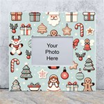 Christmas Cartoon Pattern White Wall Photo Frame 5  x 7 