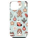 Christmas Cartoon Pattern iPhone 14 Black UV Print Case