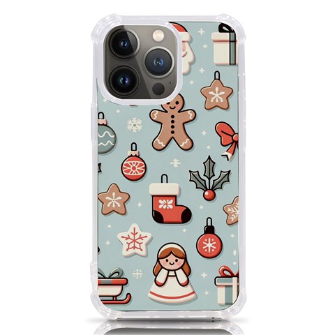 Christmas Cartoon Pattern iPhone 13 Pro TPU UV Print Case from ArtsNow.com Front