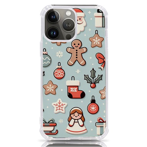 Christmas Cartoon Pattern iPhone 13 Pro Max TPU UV Print Case from ArtsNow.com Front