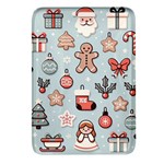 Christmas Cartoon Pattern Rectangular Glass Fridge Magnet (4 pack)