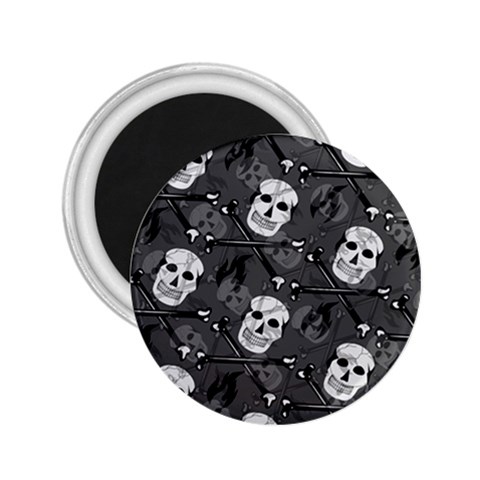 Skull Skeleton Pattern Texture 2.25  Magnets from ArtsNow.com Front