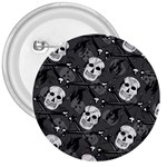 Skull Skeleton Pattern Texture 3  Buttons