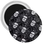 Skull Skeleton Pattern Texture 3  Magnets
