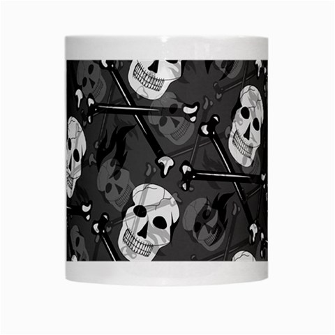 Skull Skeleton Pattern Texture White Mug from ArtsNow.com Center