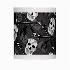 Skull Skeleton Pattern Texture White Mug from ArtsNow.com Center