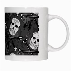 Skull Skeleton Pattern Texture White Mug from ArtsNow.com Right