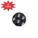 Skull Skeleton Pattern Texture 1  Mini Magnet (10 pack) 