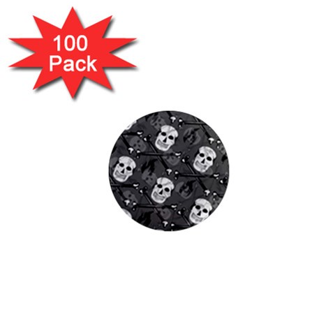 Skull Skeleton Pattern Texture 1  Mini Magnets (100 pack)  from ArtsNow.com Front