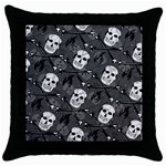 Skull Skeleton Pattern Texture Throw Pillow Case (Black)