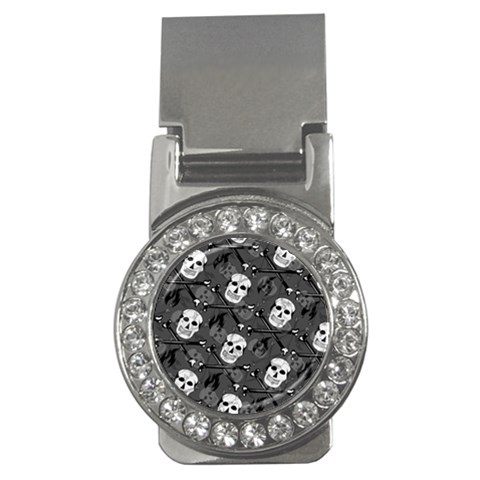 Skull Skeleton Pattern Texture Money Clips (CZ)  from ArtsNow.com Front