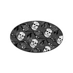 Skull Skeleton Pattern Texture Sticker Oval (10 pack)