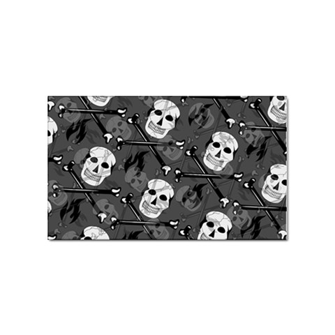 Skull Skeleton Pattern Texture Sticker Rectangular (10 pack) from ArtsNow.com Front