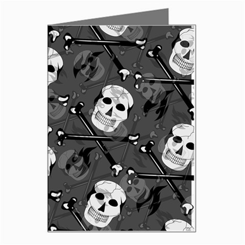 Skull Skeleton Pattern Texture Greeting Card from ArtsNow.com Left