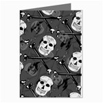Skull Skeleton Pattern Texture Greeting Cards (Pkg of 8)