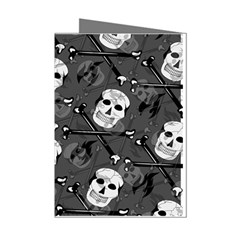 Skull Skeleton Pattern Texture Mini Greeting Cards (Pkg of 8) from ArtsNow.com Left