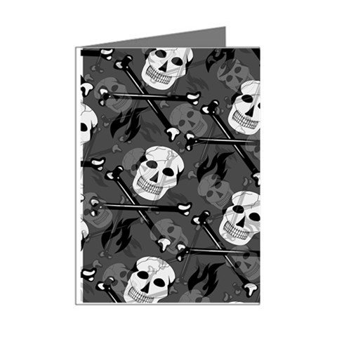 Skull Skeleton Pattern Texture Mini Greeting Cards (Pkg of 8) from ArtsNow.com Right