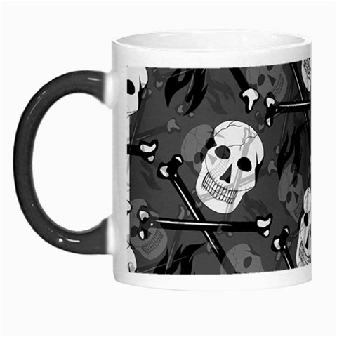 Skull Skeleton Pattern Texture Morph Mug from ArtsNow.com Left
