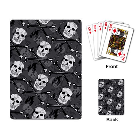 Skull Skeleton Pattern Texture Playing Cards Single Design (Rectangle) from ArtsNow.com Back