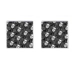 Skull Skeleton Pattern Texture Cufflinks (Square)