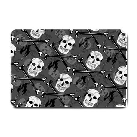 Skull Skeleton Pattern Texture Small Doormat from ArtsNow.com 24 x16  Door Mat