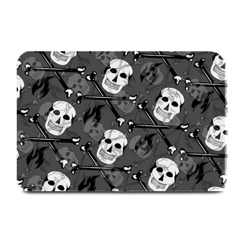 Skull Skeleton Pattern Texture Plate Mats from ArtsNow.com 18 x12  Plate Mat