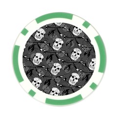 Skull Skeleton Pattern Texture Poker Chip Card Guard from ArtsNow.com Front