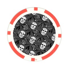 Skull Skeleton Pattern Texture Poker Chip Card Guard from ArtsNow.com Back