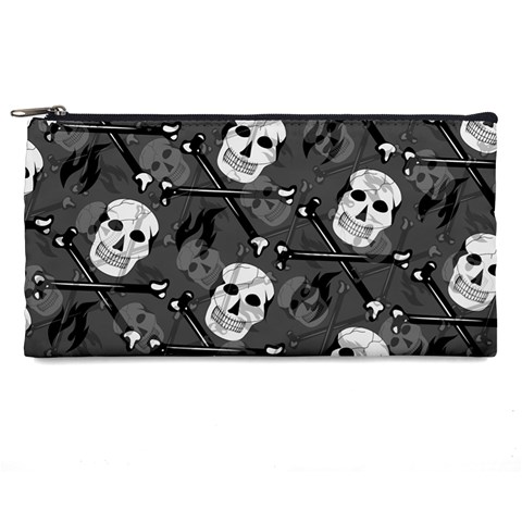 Skull Skeleton Pattern Texture Pencil Case from ArtsNow.com Front