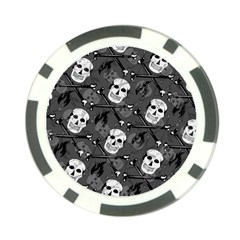Skull Skeleton Pattern Texture Poker Chip Card Guard (10 pack) from ArtsNow.com Back