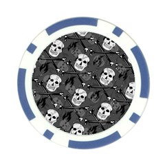 Skull Skeleton Pattern Texture Poker Chip Card Guard (10 pack) from ArtsNow.com Back